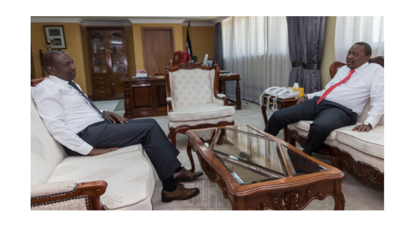 DP Ruto hosted President Uhuru Kenyatta to lunch at hi office on Tuedsay
