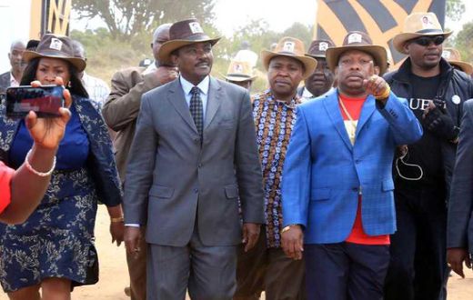 Nairobi Governor Mike Sonko with Wiper party leader Kalonzo Musyoka