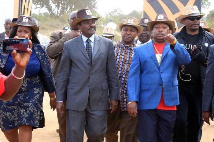 Nairobi Governor Mike Sonko with Wiper party leader Kalonzo Musyoka