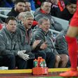 Arsenal's manager Arsene Wenger (C) gestures from the dug-out during their match at Liverpool on March 4, 2017