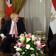 British Foreign Secretary Boris Johnson (L) meets with his Egyptian counterpart Sameh Shoukry on February 25, 2017, in the capital Cairo