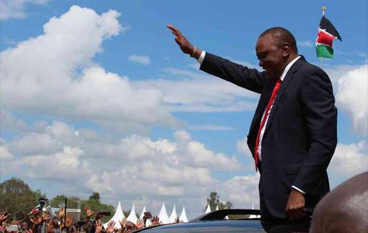 President Uhuru Kenyatta during the 54th Madaraka Day celebrations in Nyeri county. This year's celebrations will be mared in Narok