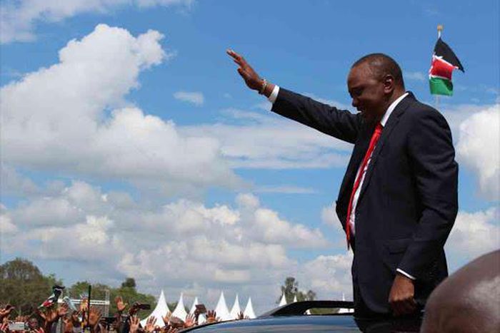 President Uhuru Kenyatta during the 54th Madaraka Day celebrations in Nyeri county. This year's celebrations will be mared in Narok