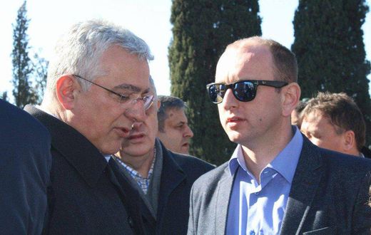 Montenegrin opposition leaders Andrija Mandic and Milan Knezevic