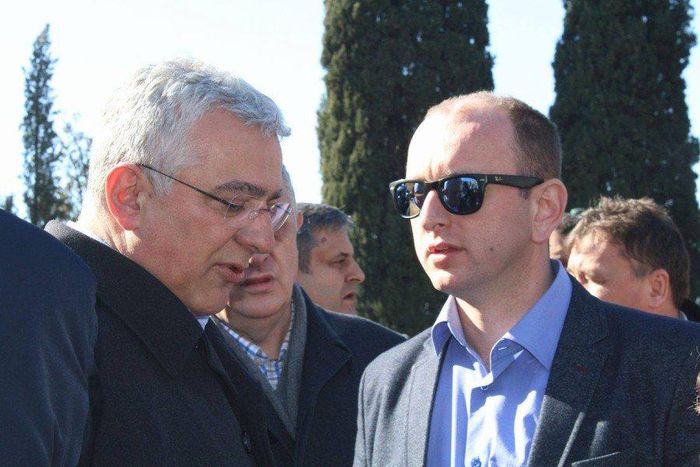 Montenegrin opposition leaders Andrija Mandic and Milan Knezevic