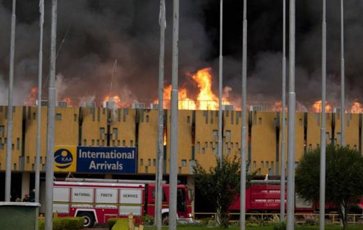 File Image of a fire at JKIA