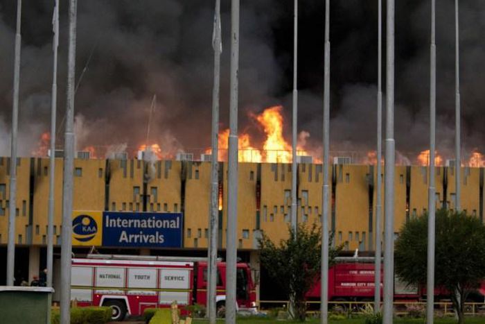 File Image of a fire at JKIA