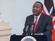 President Uhuru Kenyatta during a past address at State House, Nairobi (Twitter)