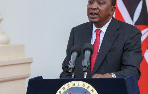 President Uhuru Kenyatta during a past address at State House, Nairobi (Twitter)