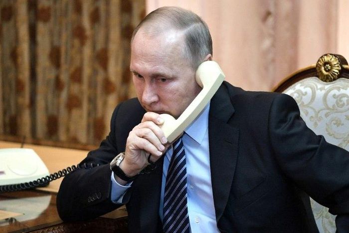 US President Donald Trump will speak with Russian counterpart Vladimir Putin (pictured) by telephone on May 2, 2017, according to the White House