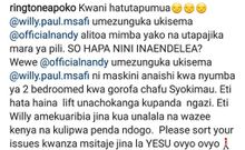 Ringtone angers fans with claims of Nandy aborting Willy Paul's baby