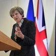 British Prime Minister Theresa May holds a press conference during a European Summit at the EU headquarters in Brussels on March 9, 2017