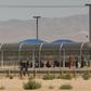 Imprisoned immigrants pictured at the US Immigration and Customs Enforcement (ICE) Adelanto Detention Facility in Adelanto, California on September 6, 2016