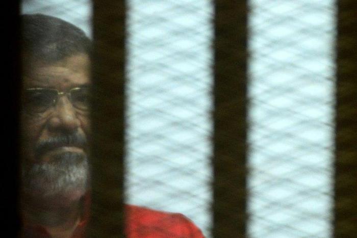 Egypt's former president Mohamed Morsi, pictured in June at a court in Cairo