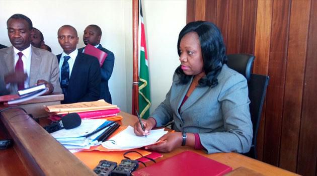 Judge  Hellen Wasilwa during a past court session