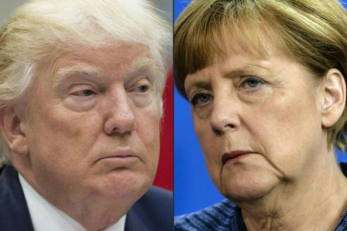 President Donald Trump and German Chancellor Angela Merkel meet in the Oval Office hoping to narrow differences on NATO, Russia, global trade and a host of other issues