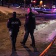 Canadian police officers patrol after a shooting in a mosque at the Quebec City Islamic cultural center on January 29, 2017