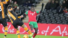 The action at the KCOM Stadium, United Kingdom where KPL All Stars lost 2-1 against Hull City Select XI.