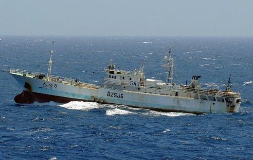 Somali pirates began staging attacks, such as this holding of a fishing vessel passing through the Indian Ocean, in 2005