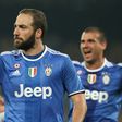 Juventus forward Gonzalo Higuain celebrates after scoring during the Italian Cup semi-final second leg against Napoli at the San Paolo Stadium on April 5, 2017