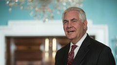 US Secretary of State Rex Tillerson at the State Department in Washington, DC, on May 2, 2017