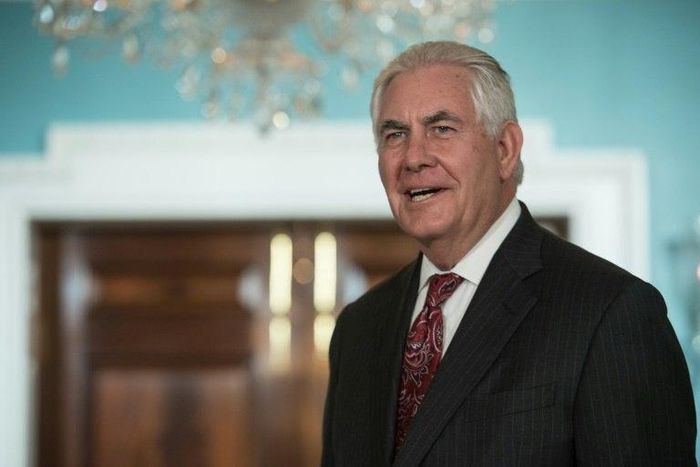 US Secretary of State Rex Tillerson at the State Department in Washington, DC, on May 2, 2017