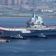 China's second aircraft carrier, Type 001A, is launched during a ceremony at the Dalian shipyards on April 26, 2017