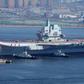 China's second aircraft carrier, Type 001A, is launched during a ceremony at the Dalian shipyards on April 26, 2017