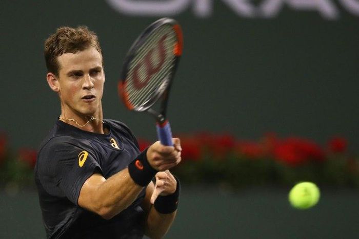 Vasek Pospisil, ranked 129th in the world, triumphed 6-4, 7-6 (7/5) over Andy Murray at Indian Wells, sealing the biggest win of his career to the delight of the court crowd