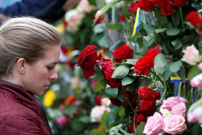 Flowers have been piling up at the scene of the attack
