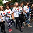 Women arrive for the One Love Manchester tribute concert on June 4, 2017