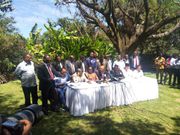Mt Kenya leaders during their Wednesday presser (Twitter)