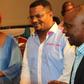 Mombasa Senator Hassan Omar (right) who is vying for the county’s governorship, when he unveiled his running mate, Ms Lyndah Shuma (left) at Sarova Whitesands Beach Resort on May 22, 2017.