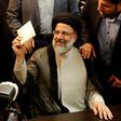 Iranian cleric Ebrahim Raisi gestures after registering his candidacy for the upcoming presidential elections at the ministry of the interior in Tehran on April 14, 2017