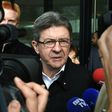 French presidential election candidate for the far-left coalition La France insoumise Jean-Luc Melenchon visits the library of the Lille 1 University in Villeneuve-d'Ascq, northern France, on April 11, 2017, as part of a campaign visit