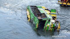 Police say 44 die as bus falls into river