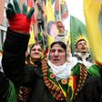 Kurdish demonstrators were marching through Strasbourg demanding Ocalan's release for an 18th straight year