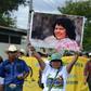 Activists protest demanding justice in the case of the murder of indigenous enviromentalist Berta Caceres in the first anniversary of her demise, in Tegucigalpa, on March 1, 2017