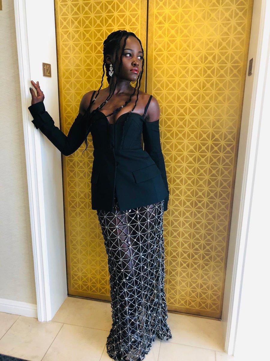 Lupita's look for the SAG Awards 2019 (Twitter @lupita_nyongo)
