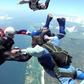 Skydivers during a jump at Diani