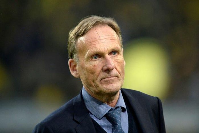 Dortmund's CEO Hans-Joachim Watzke, pictured prior to the Champions League quarter-final against Monaco, which had been postponed a day after three explosions rocked Dortmund's team bus