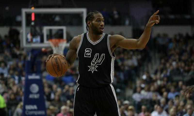 Kawhi Leonard of the San Antonio Spurs, seen in action during a recent NBA game