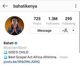 Bahati’s Instagram account