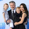 Alec Baldwin (2ndL) poses with his children Carmen, Rafael and his wife Hilaria at "The Boss Baby" New York Premiere in March 2017