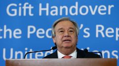UN Secretary General Antonio Guterres said he was "extremely concerned" about the state of human rights around the world, remarks that came as US President Donald Trump was reportedly preparing to suspend the US refugee program