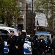 Police set up a cordon outside the Maritim Hotel, the venue of the party congress of Germany's right-wing populist Alternative for Germany (AfD) in Cologne on April 21, 2017