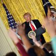 US President Donald Trump speaks during a press conference on February 16, 2017, at the White House in Washington, DC