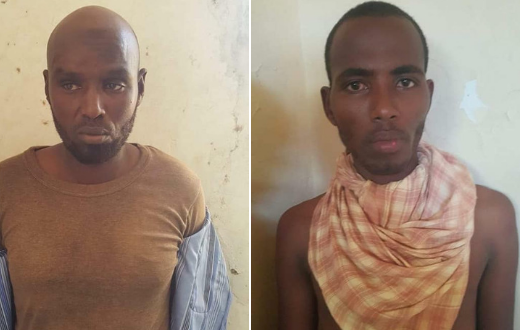 Aden Hassan Mohammed (22) and Ibrahim Ali Guyo (19) who were arrested after a taxi driver drove them into a police station