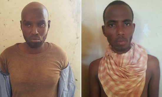 Aden Hassan Mohammed (22) and Ibrahim Ali Guyo (19) who were arrested after a taxi driver drove them into a police station