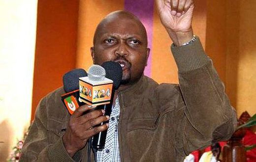 Gatundu South MP Moses Kuria during a past public address